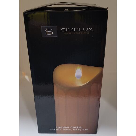 Simplux LED Squared Candle with Moving Flame and Remote (Set of 2) - Picture 7 of 8